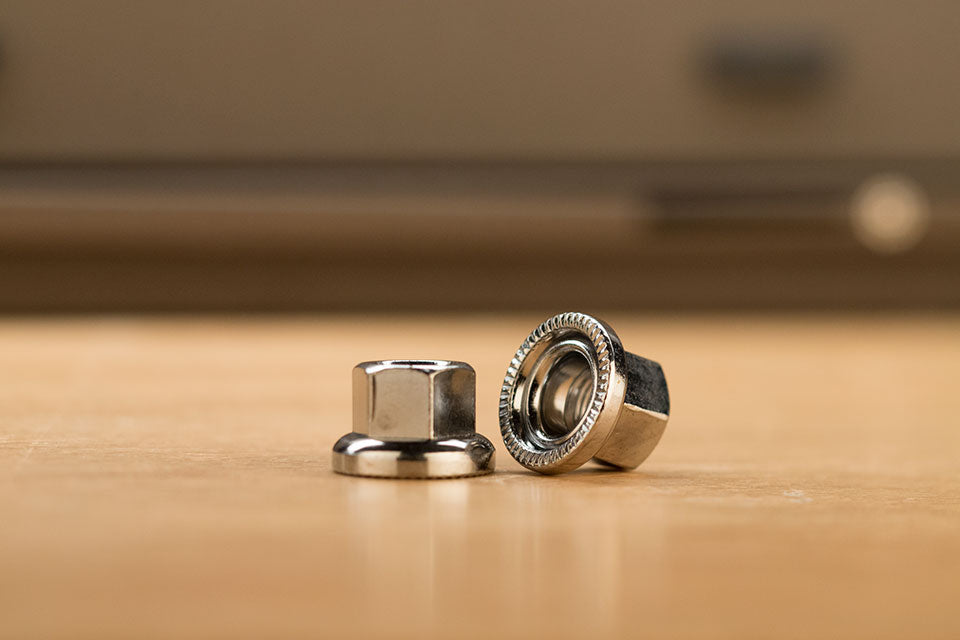 Problem Solvers Axle Nuts shown on a table